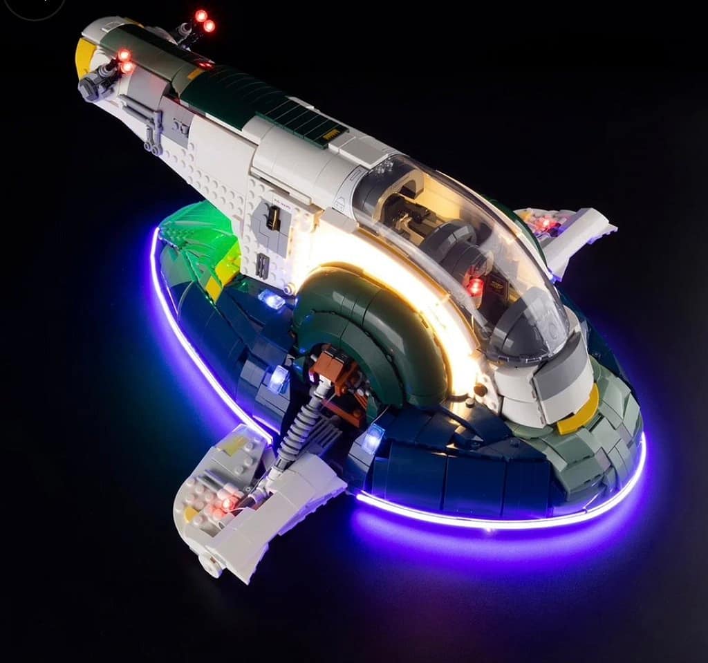 LED Light Kit for LEGO Jango Fett Starship 75409 cockpit glowing